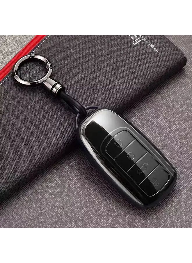 غطاء مفتاح شفاف أسود من TPU لـ Chery Tiggo 8 Pro Plus Omoda 5 قوقعة واقية - Image 1